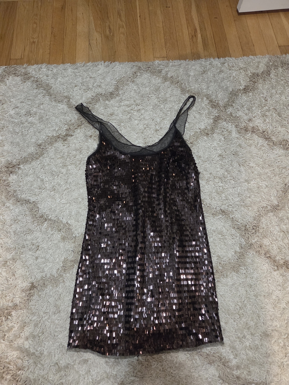 Free People Black Sequin Mini Dress